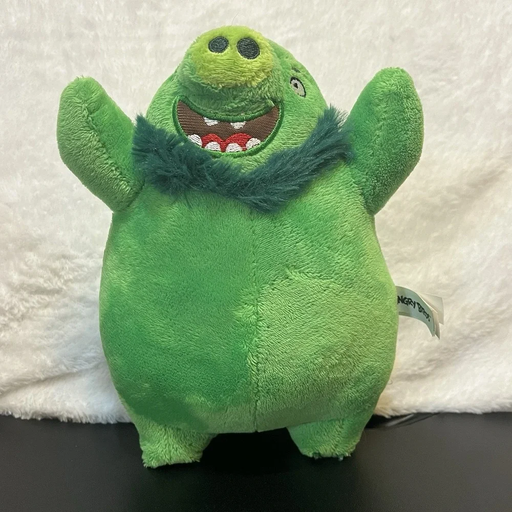 Angry Birds Green Pig Plush King Leonard Rovio Movie No Sound Bearded 2017 Toy